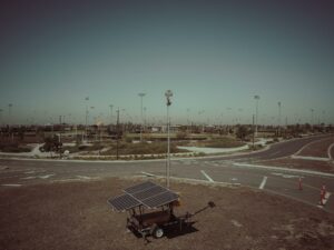 Portable Power Station on Brown Field